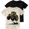 image:imageTstars Funny Shirt  Gift for Toddler amp Youth  Chicken Guess What Dinosaur Tee and Monster Tractor Shirt for KidsTractor Camo  Black 2pack