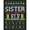 image:imageTstars Sister Elf Ugly Christmas Sweater Xmas Family Youth Kids Girls Fitted TShirtBlack