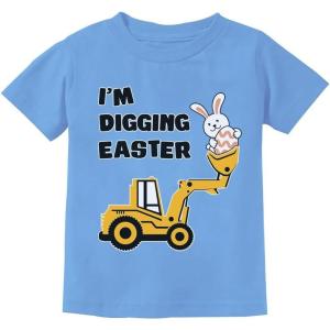 image:imageTstars St Patricks Day Shirt Funny Irish Clover Easter Bunny Eggs Infant Toddler Youth Kids TShirtEaster Digging  California Blue