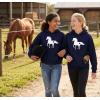 image:imageTstars Infinity Love Horse Hoodie for Women and Teen Girls Equestrian Horseback Riding Gift Idea Sweatshirt with HorsesHeart  Blue