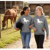 image:imageTstars Infinity Love Horse Hoodie for Women and Teen Girls Equestrian Horseback Riding Gift Idea Sweatshirt with HorsesHeart  Gray