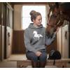 image:imageTstars Infinity Love Horse Hoodie for Women and Teen Girls Equestrian Horseback Riding Gift Idea Sweatshirt with HorsesHeart  Gray