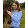 image:imageTstars Infinity Love Horse Hoodie for Women and Teen Girls Equestrian Horseback Riding Gift Idea Sweatshirt with HorsesInfinity  California Blue