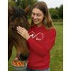 image:imageTstars Infinity Love Horse Hoodie for Women and Teen Girls Equestrian Horseback Riding Gift Idea Sweatshirt with HorsesInfinity  Red