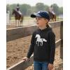 image:imageTstars Just a Girl Who Loves Horses Hoodie for Girls Youth Equestrian Hoodies Gift Horseback Riding and FansBlack