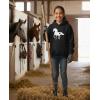 image:imageTstars Just a Girl Who Loves Horses Hoodie for Girls Youth Equestrian Hoodies Gift Horseback Riding and FansBlack