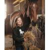 image:imageTstars Just a Girl Who Loves Horses Hoodie for Girls Youth Equestrian Hoodies Gift Horseback Riding and FansBlack