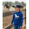 image:imageTstars Just a Girl Who Loves Horses Hoodie for Girls Youth Equestrian Hoodies Gift Horseback Riding and FansBlue