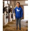 image:imageTstars Just a Girl Who Loves Horses Hoodie for Girls Youth Equestrian Hoodies Gift Horseback Riding and FansBlue