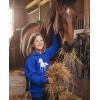 image:imageTstars Just a Girl Who Loves Horses Hoodie for Girls Youth Equestrian Hoodies Gift Horseback Riding and FansBlue