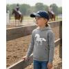 image:imageTstars Just a Girl Who Loves Horses Hoodie for Girls Youth Equestrian Hoodies Gift Horseback Riding and FansGray