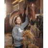 image:imageTstars Just a Girl Who Loves Horses Hoodie for Girls Youth Equestrian Hoodies Gift Horseback Riding and FansGray