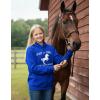 image:imageTstars Just a Girl Who Loves Horses Hoodie for Girls Youth Equestrian Hoodies Gift Horseback Riding and FansLoves  Blue