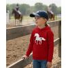 image:imageTstars Just a Girl Who Loves Horses Hoodie for Girls Youth Equestrian Hoodies Gift Horseback Riding and FansRed