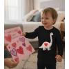 image:imageTstars Kids Tractor and Digger Poppin Valentines Day Shirt  Funny Heart Dab Long Sleeve Tee for Toddlers Boys and GirlsPuff Dino  Black