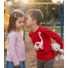 image:imageTstars Kids Tractor and Digger Poppin Valentines Day Shirt  Funny Heart Dab Long Sleeve Tee for Toddlers Boys and GirlsPuff Dino  Red