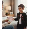 image:imageTstars Red Hearts Tie Kids Valentines Day Shirt  ABC I Love You Long Sleeve Tee for Toddlers amp Youth Boys GirlsPuff Tie  Black