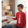 image:imageTstars Red Hearts Tie Kids Valentines Day Shirt  ABC I Love You Long Sleeve Tee for Toddlers amp Youth Boys GirlsPuff Tie  Red