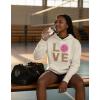 image:imageTstars Volleyball Hoodie for Teen Girls and Women  Athletic Sports Pullover Gift for Players Coaches amp FansLove Vp  Cream