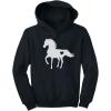 image:imageTstars Just a Girl Who Loves Horses Hoodie for Girls Youth Equestrian Hoodies Gift Horseback Riding and FansBlack