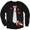 image:imageTstars Red Hearts Tie Kids Valentines Day Shirt  ABC I Love You Long Sleeve Tee for Toddlers amp Youth Boys GirlsPuff Tie  Black