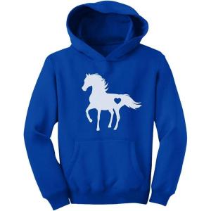 image:imageTstars Just a Girl Who Loves Horses Hoodie for Girls Youth Equestrian Hoodies Gift Horseback Riding and FansBlue