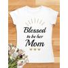 image:imageTstars Blessed Mom and Daughter Matching Shirts Set Gifts for Moms Toddler Kids Girls Mothers Day Mommy amp Me OutfitsMom White  Daughter White