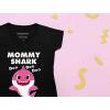 image:imageTstars Mommy Shark Shirt Baby Shark Doo Doo Doo VNeck Fitted Women TShirtBlack