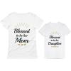 image:imageTstars Blessed Mom and Daughter Matching Shirts Set Gifts for Moms Toddler Kids Girls Mothers Day Mommy amp Me OutfitsMom White  Daughter White