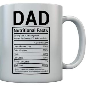image:imageTstars Dad Mug Gifts for Papa from Daughter Son Fathers Day Funny Coffee Mugs For Dads 15 Oz WhiteNutritional Facts White