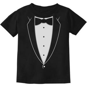 image:imageTstars Kids Tuxedo Shirt  Funny Boys Tux with Bow Tie Graphic Tee for Weddings Parties amp HalloweenBlack