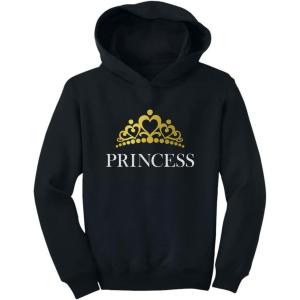 image:imageTstars TeeStars  Princess Crown Gift for Daughter  Little Girl Toddler HoodieBlack