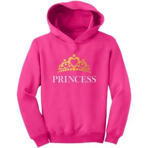 image:imageTstars TeeStars  Princess Crown Gift for Daughter  Little Girl Toddler HoodiePink