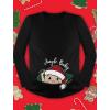 image:imageFunny Christmas Pregnancy Shirt Baby Announcement Maternity Long Sleeve ShirtBlack