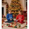 image:imageTstars Choo Choo Train Boys Ugly Christmas Sweatshirt Tacky Sweater Style Xmas Holiday Youth Kids Sweatshirts XLarge Red