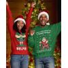 image:imageTstars Elf Matching Couples Sweatshirt  His and Hers Ugly Christmas Holiday Sweatshirts for Men WomenTouch My Elf Green  Elfie Red