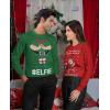 image:imageTstars Elf Matching Couples Sweatshirt  His and Hers Ugly Christmas Holiday Sweatshirts for Men WomenTouch My Elf Red  Elfie Green