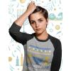 image:imageTstars Happy Chrismukkah Ugly Xmas Hanukkah 34 Women Sleeve Baseball Jersey ShirtBlackGray
