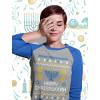 image:imageTstars Happy Chrismukkah Ugly Xmas Hanukkah 34 Women Sleeve Baseball Jersey ShirtBlueGray