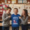 image:imageTstars Ive Been Naughty Sweatshirt Toddler Kids Ugly Christmas Sweater StyleKung Fu  Blue