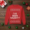 image:imageTstars Ive Been Naughty Sweatshirt Toddler Kids Ugly Christmas Sweater StyleNaughty  Red