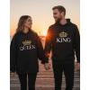 image:imageTstars King amp Queen Matching Couple Hoodie Set  His amp Hers Pullover Hoodies  Valentines Day Gift for CouplesBlack