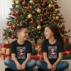 image:imageTstars Santa Floss Dancing Shirt for Kids Youth  Boys Girls Reindeer Holiday Christmas Ugly Sweater Style TeeFloss  Black