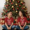 image:imageTstars Santa Floss Dancing Shirt for Kids Youth  Boys Girls Reindeer Holiday Christmas Ugly Sweater Style TeeFloss  Red