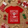 image:imageTstars Santa Floss Dancing Shirt for Kids Youth  Boys Girls Reindeer Holiday Christmas Ugly Sweater Style TeeFloss  Red