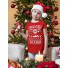 image:imageTstars Santa Floss Dancing Shirt for Kids Youth  Boys Girls Reindeer Holiday Christmas Ugly Sweater Style TeeFloss  Red