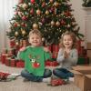 image:imageTstars Santa Floss Dancing Shirt for Kids Youth  Boys Girls Reindeer Holiday Christmas Ugly Sweater Style TeeReindeer  Green