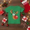 image:imageTstars Santa Floss Dancing Shirt for Kids Youth  Boys Girls Reindeer Holiday Christmas Ugly Sweater Style TeeReindeer  Green