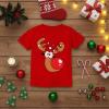image:imageTstars Santa Floss Dancing Shirt for Kids Youth  Boys Girls Reindeer Holiday Christmas Ugly Sweater Style TeeReindeer  Red