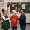image:imageTstars Santa Floss Dancing Shirt for Kids Youth  Boys Girls Reindeer Holiday Christmas Ugly Sweater Style TeeReindeer  Red